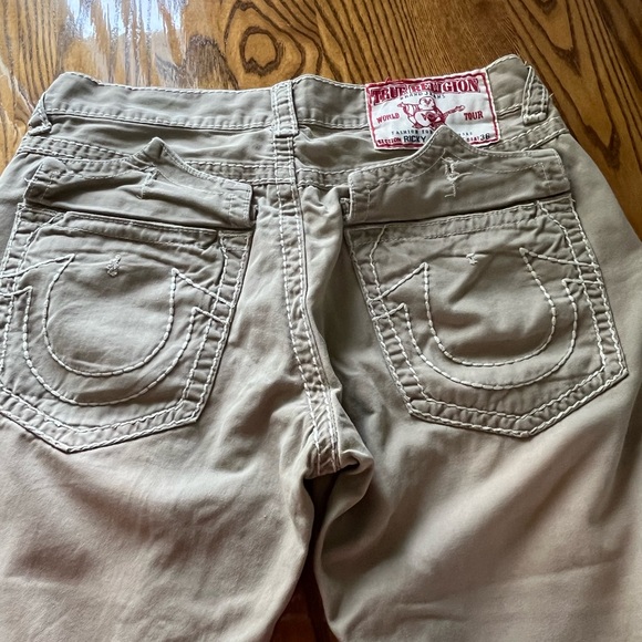 True Religion Tan Relaxed Jeans. Perfect condition. They cost 200.00 - Picture 11 of 12